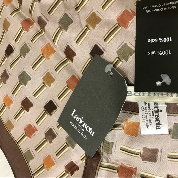 NWT BARBIERI Silk Scarf 🇮🇹 Made in Italy 🇮🇹 - Picture 3 of 3